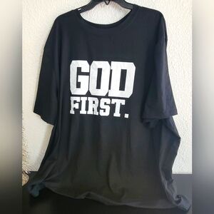 New God First Christian Religious Faith Jesus Christ Church T-Shirt Stretch Fit